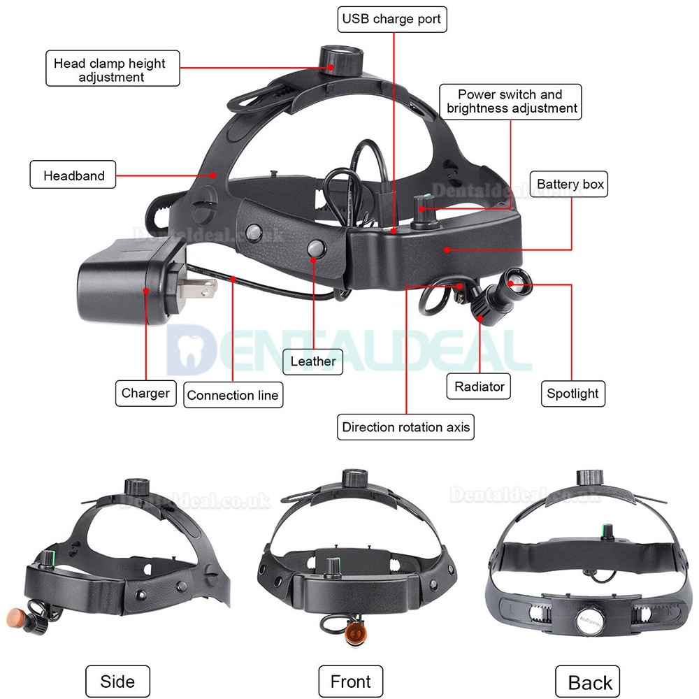 YUYO DY-509 3W Dental Cordless Headllamp LED Surgical Headlight